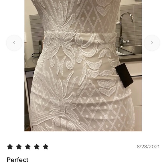 Lulu's White sequin Strapless Olivia Dress - Picture 9 of 15